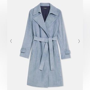 Theory Oaklane Trench Coat in Suede
